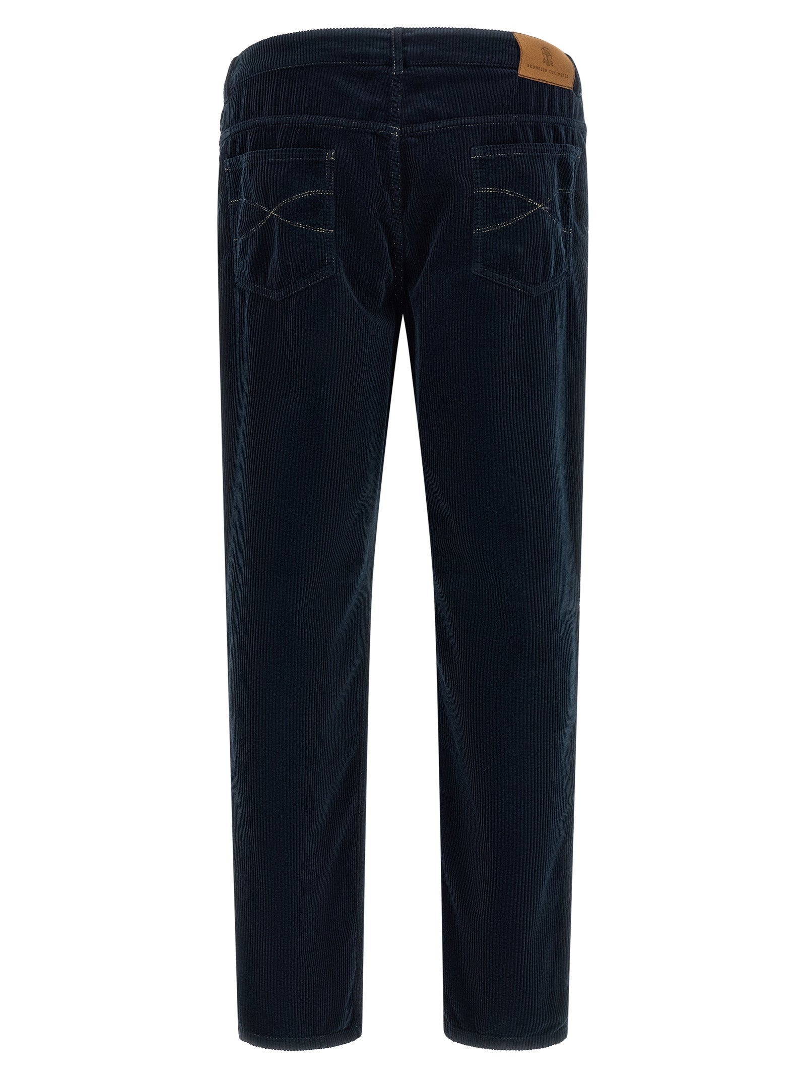 Blaue Baumwoll-Freizeithose