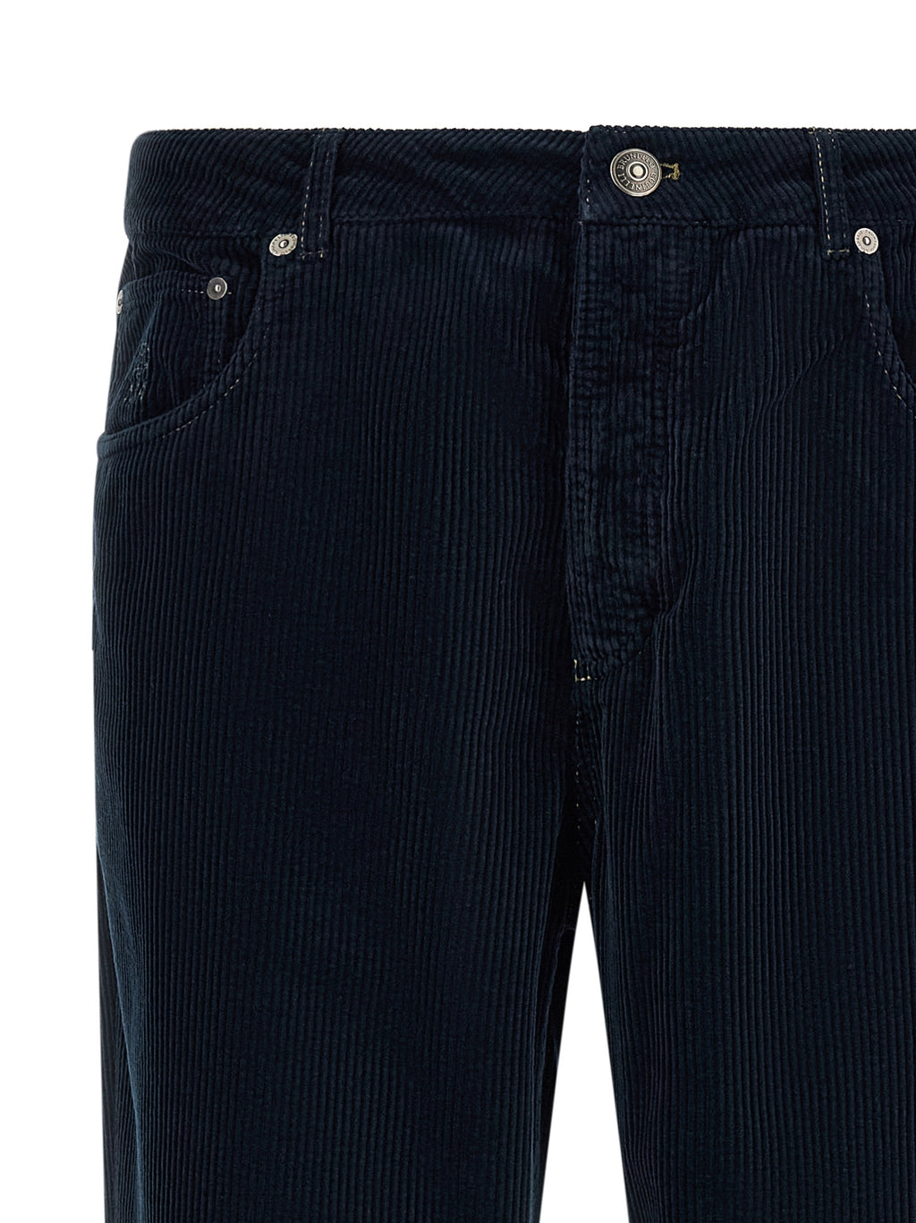 Blaue Baumwoll-Freizeithose