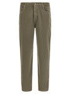 Zweifarbige Baumwoll-Freizeithose
