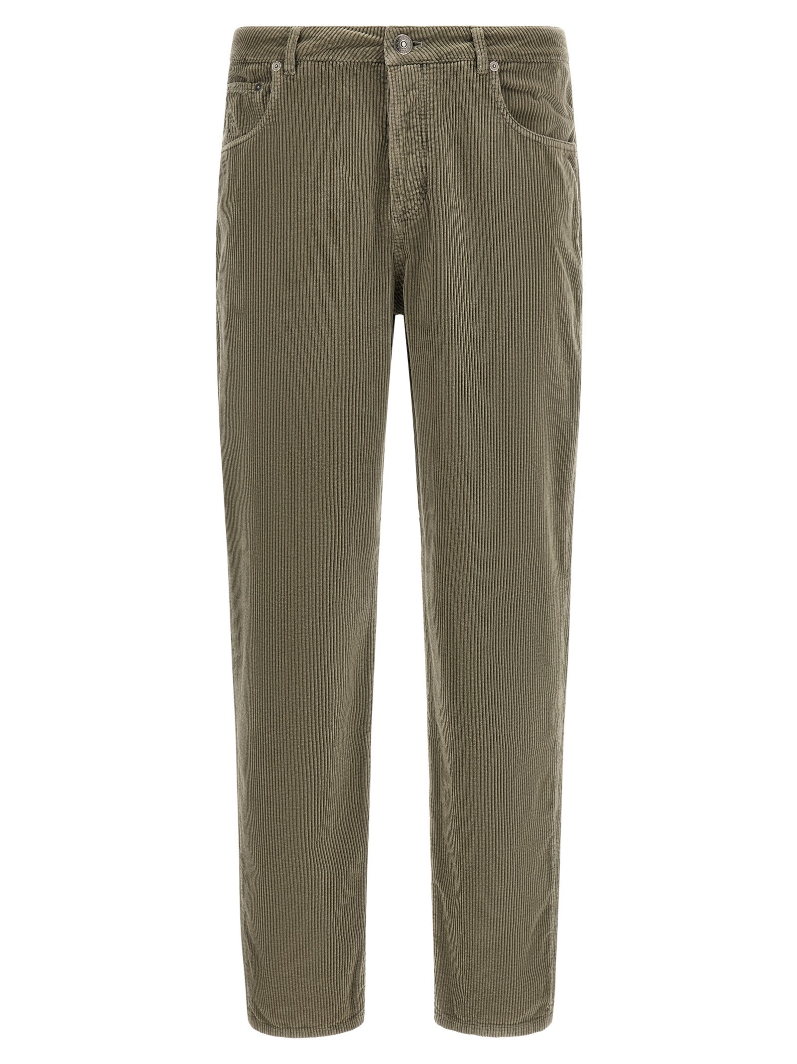 Zweifarbige Baumwoll-Freizeithose
