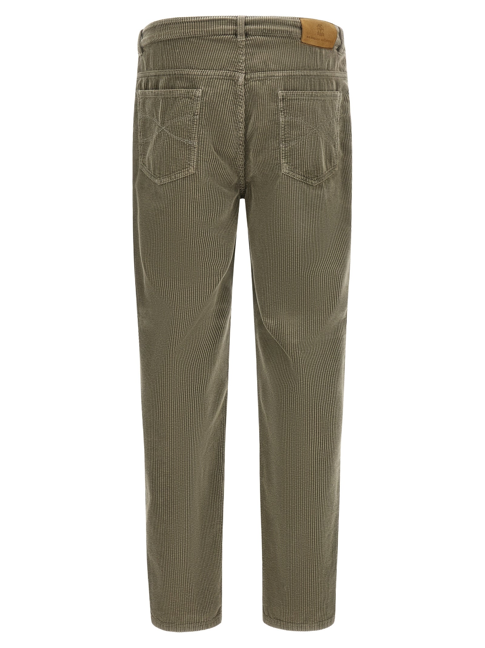 Zweifarbige Baumwoll-Freizeithose
