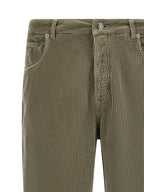 Zweifarbige Baumwoll-Freizeithose