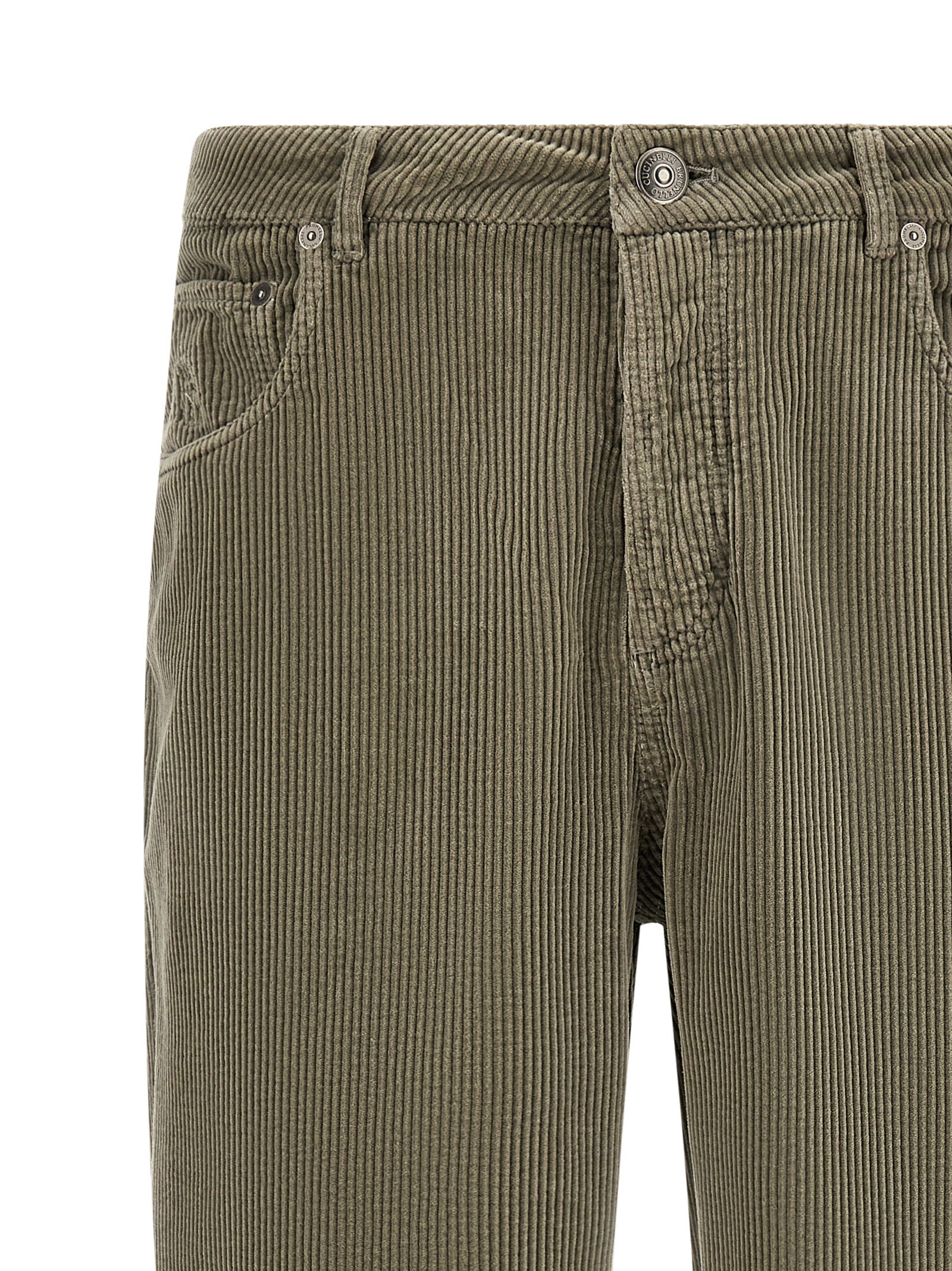 Zweifarbige Baumwoll-Freizeithose