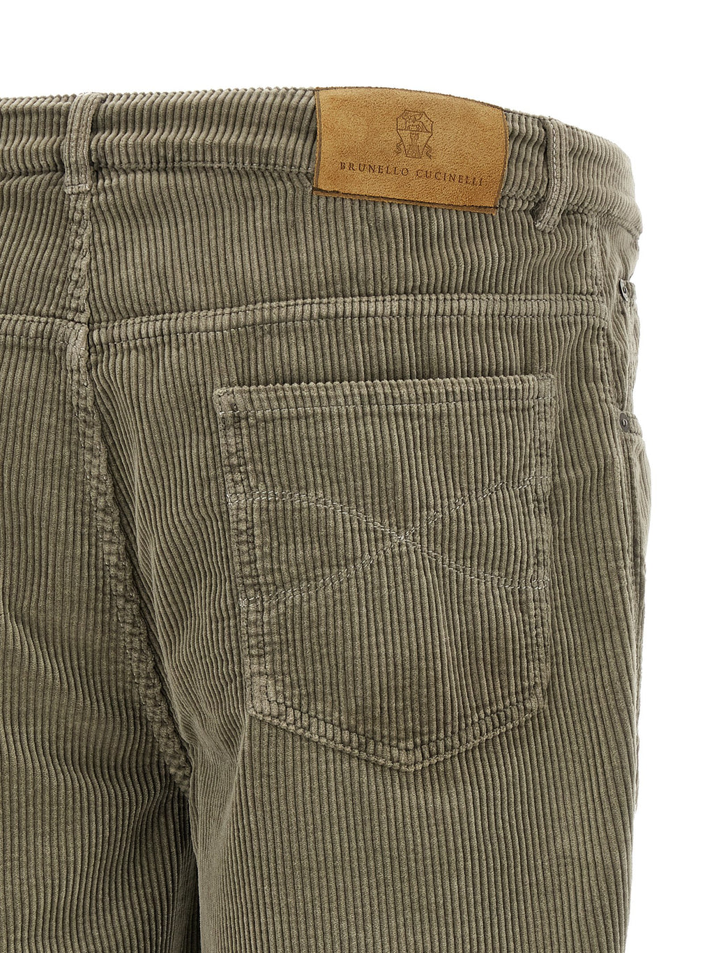 Zweifarbige Baumwoll-Freizeithose