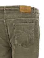 Zweifarbige Baumwoll-Freizeithose