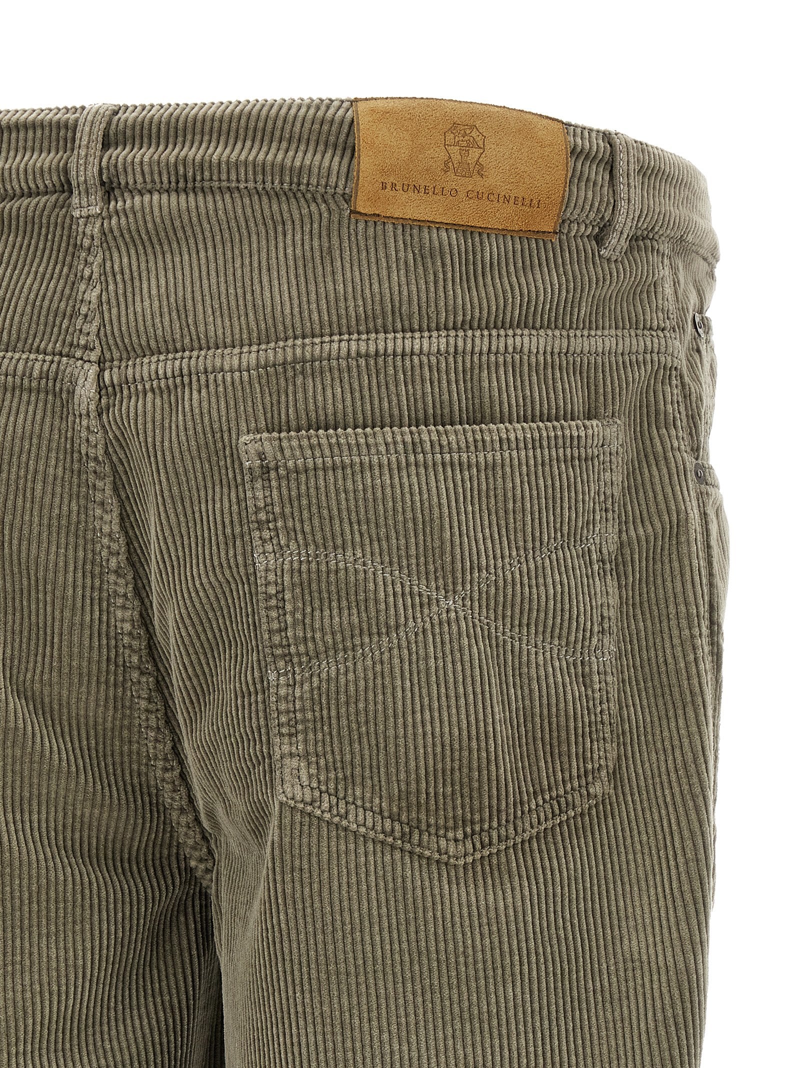 Zweifarbige Baumwoll-Freizeithose