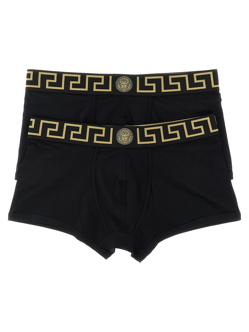 Schwarze Baumwollboxershorts