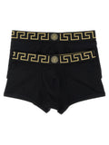 Schwarze Baumwollboxershorts