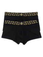 Schwarze Baumwollboxershorts