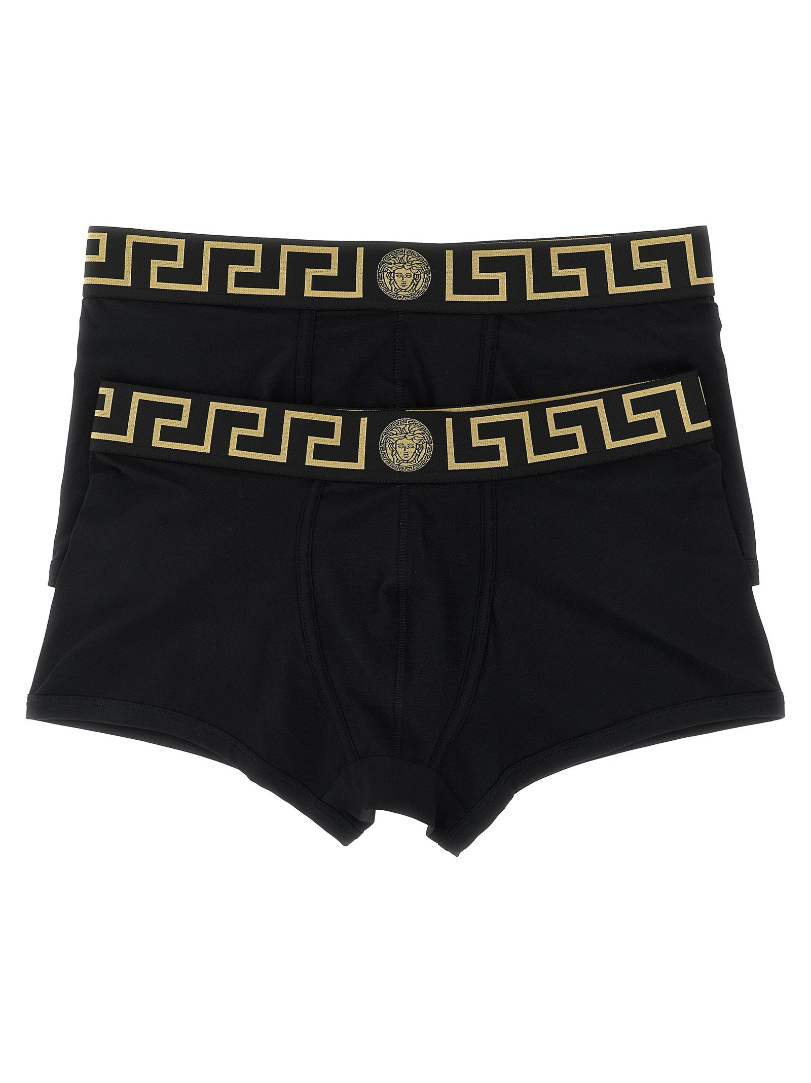 Schwarze Baumwollboxershorts