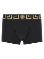 Schwarze Baumwollboxershorts