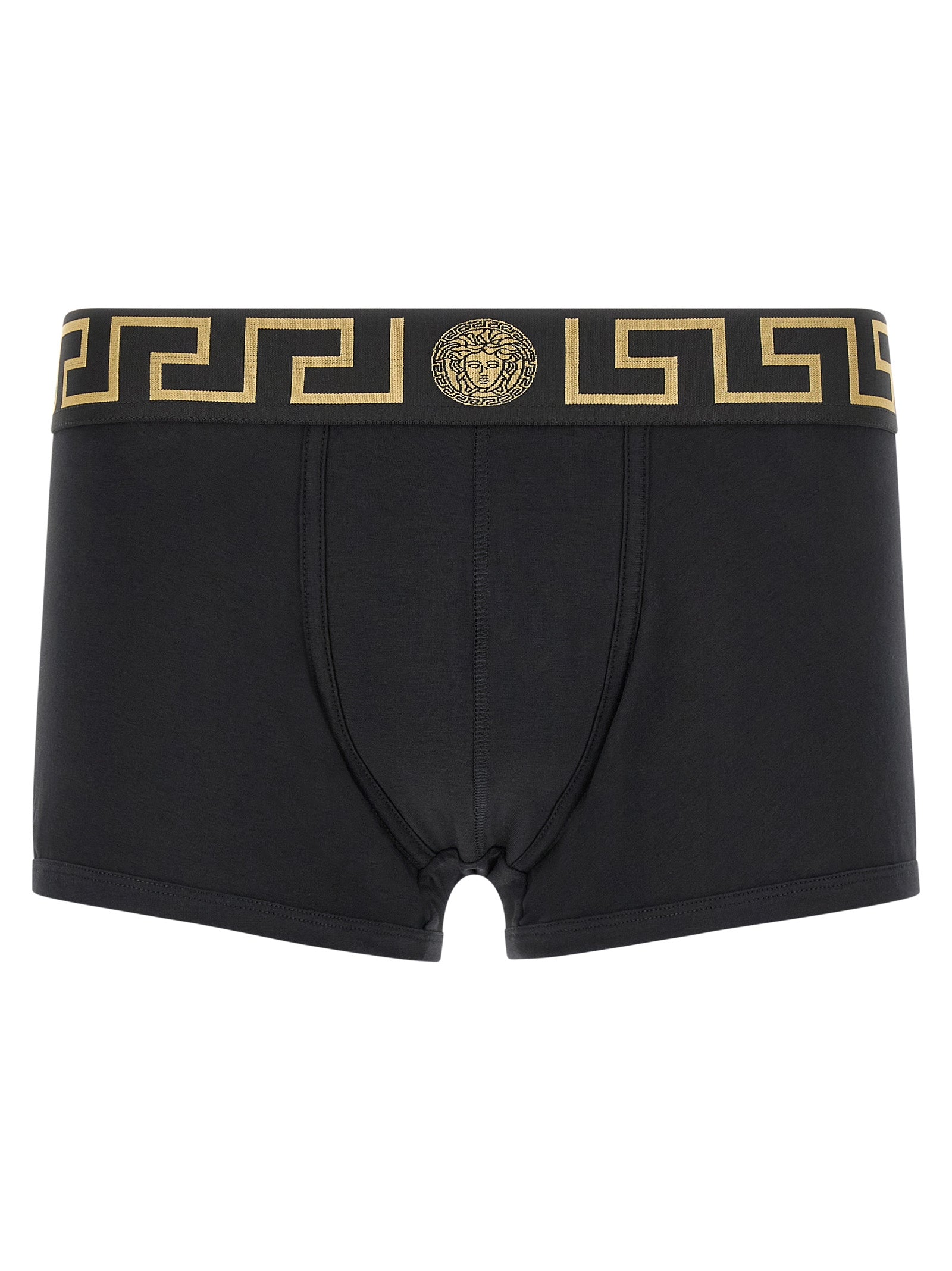 Schwarze Baumwollboxershorts