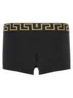 Schwarze Baumwollboxershorts