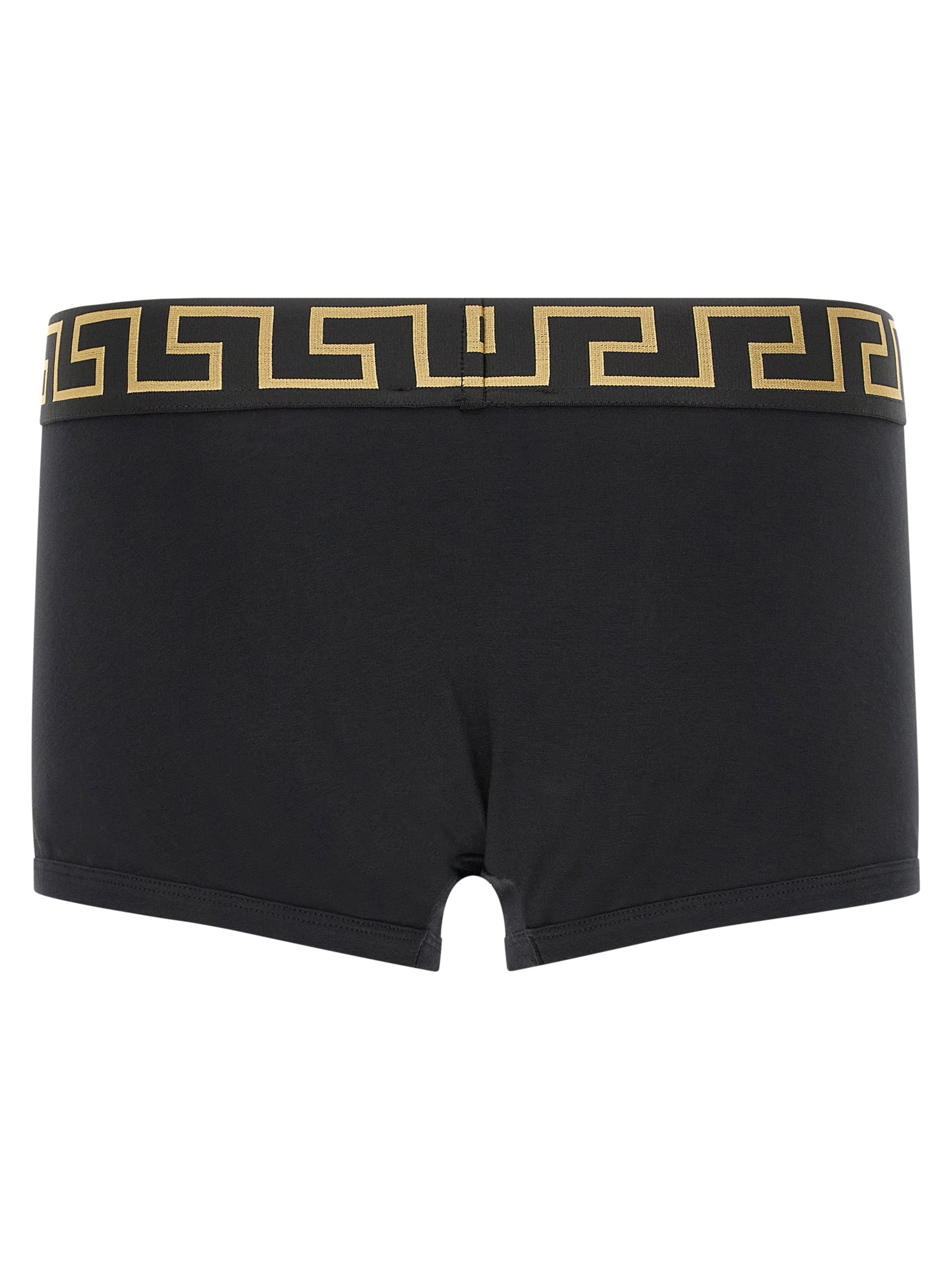 Schwarze Baumwollboxershorts