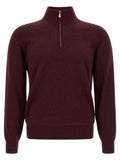Kaschmir-Strickjacke in Bordeaux