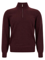 Kaschmir-Strickjacke in Bordeaux