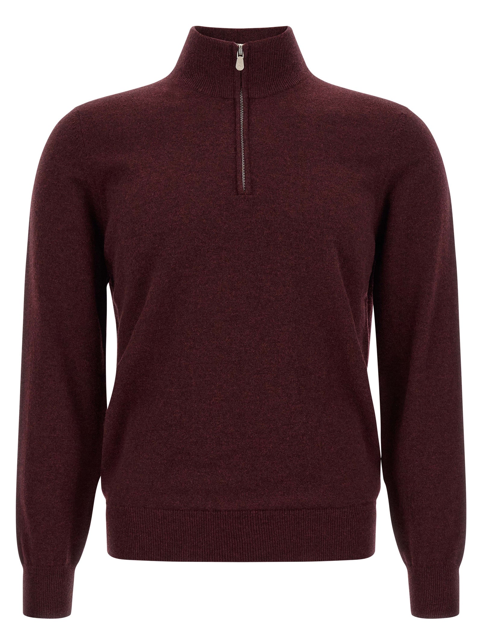 Kaschmir-Strickjacke in Bordeaux