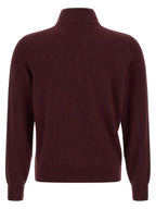 Kaschmir-Strickjacke in Bordeaux
