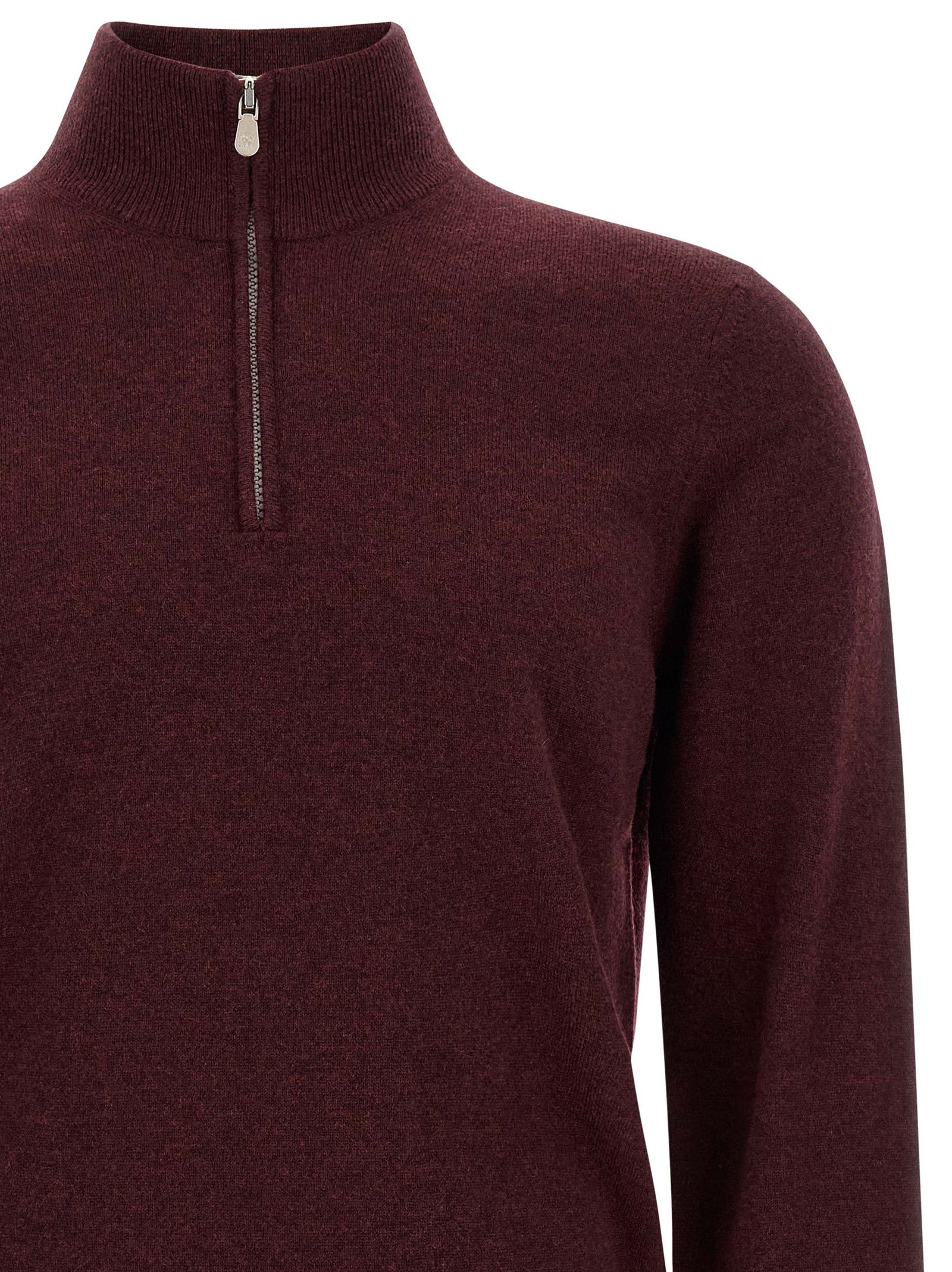 Kaschmir-Strickjacke in Bordeaux