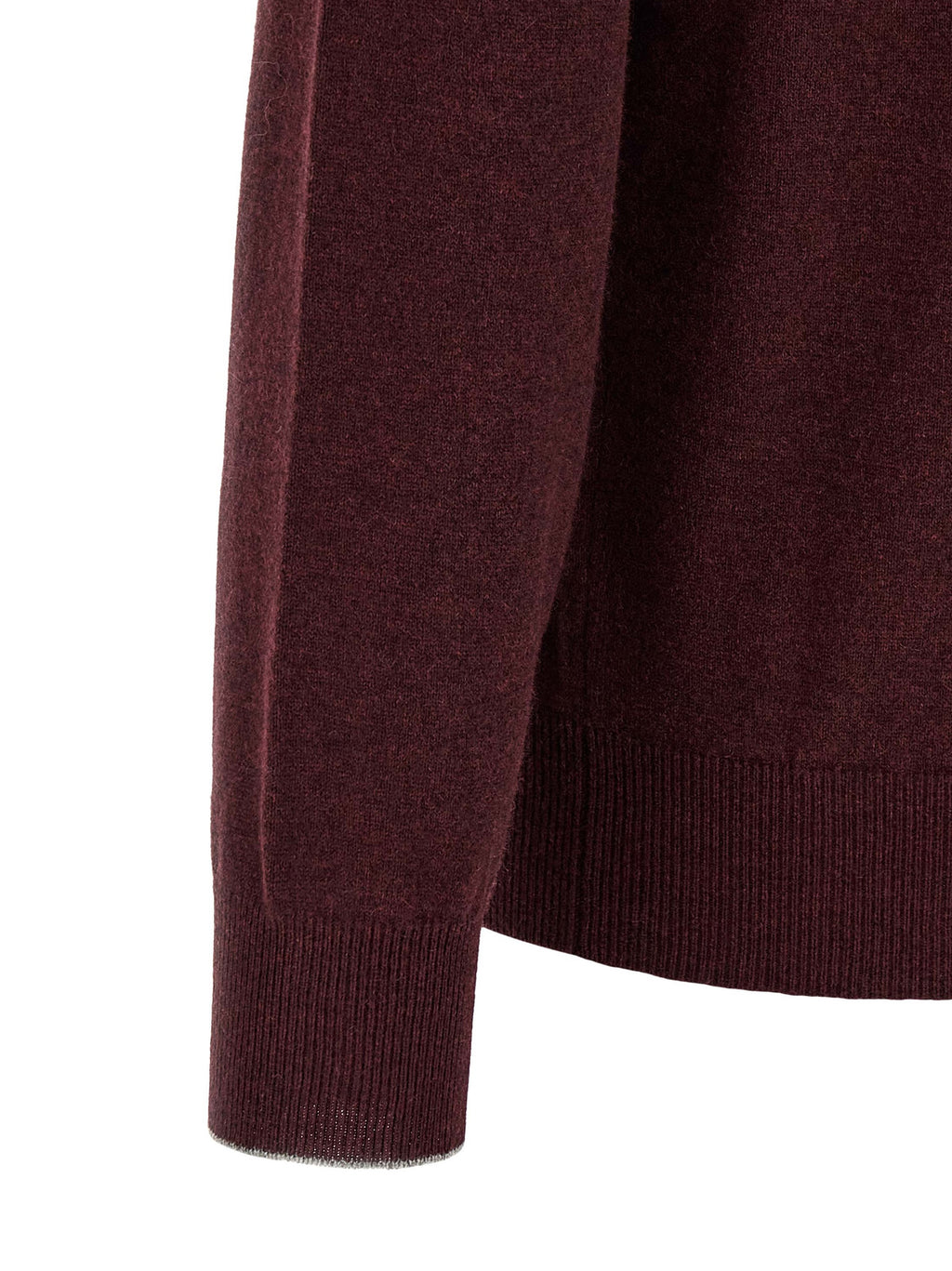 Kaschmir-Strickjacke in Bordeaux
