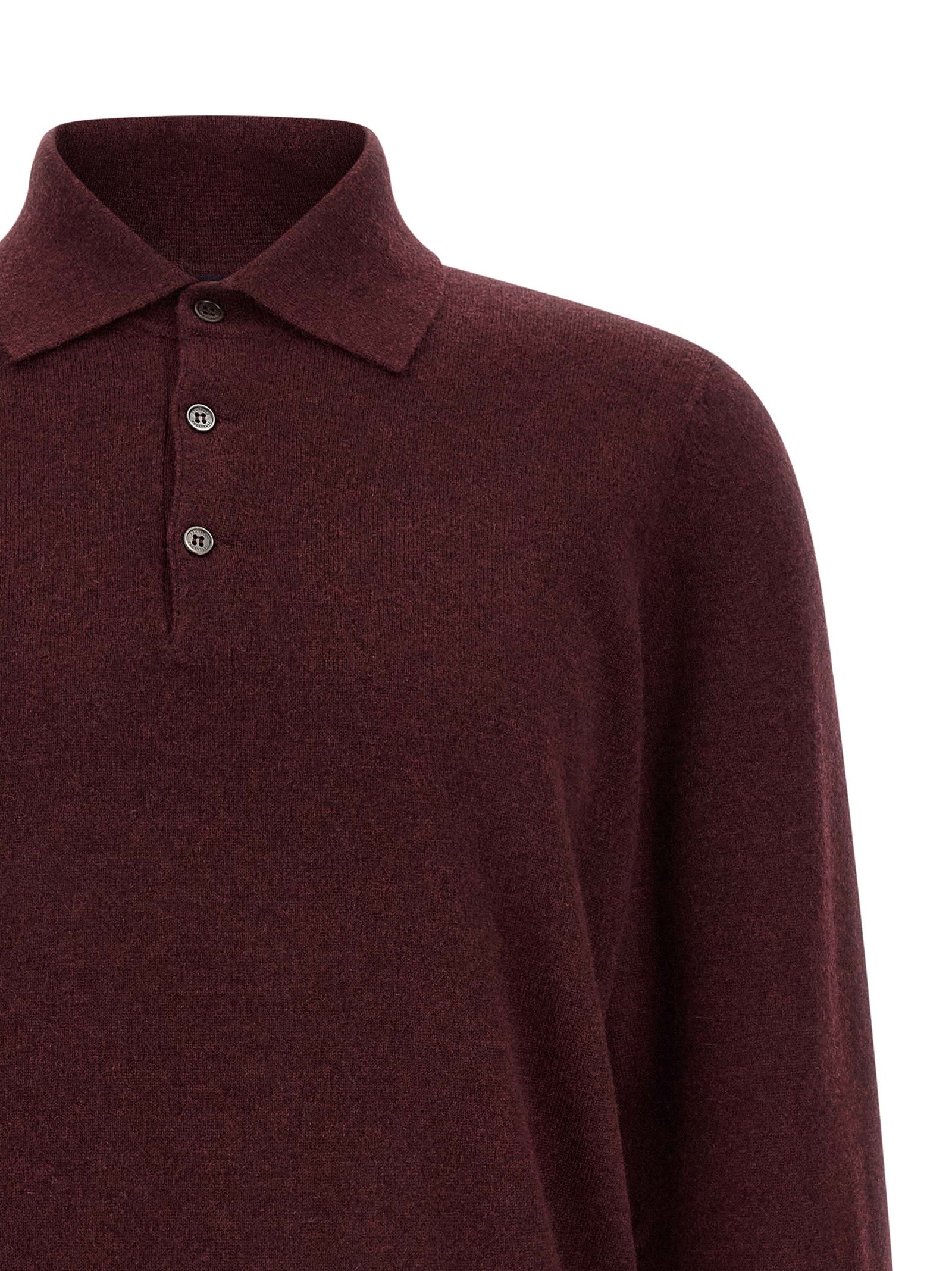 Bordeaux Kaschmir Poloshirt
