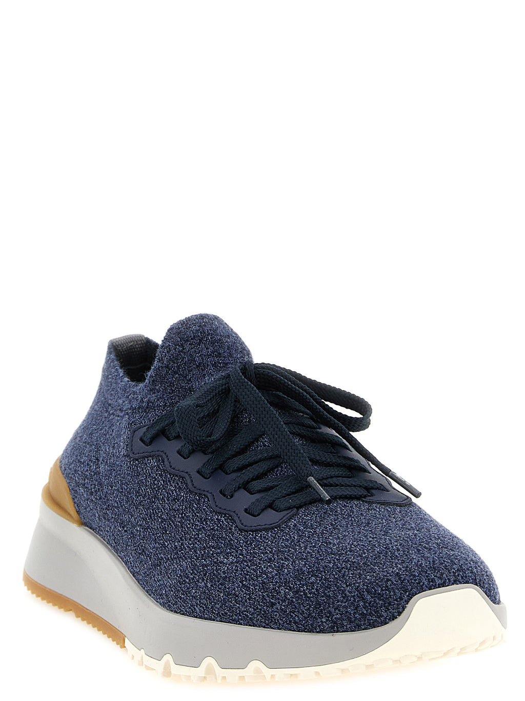 Blaue Woll-Sneaker im Athletic-Stil