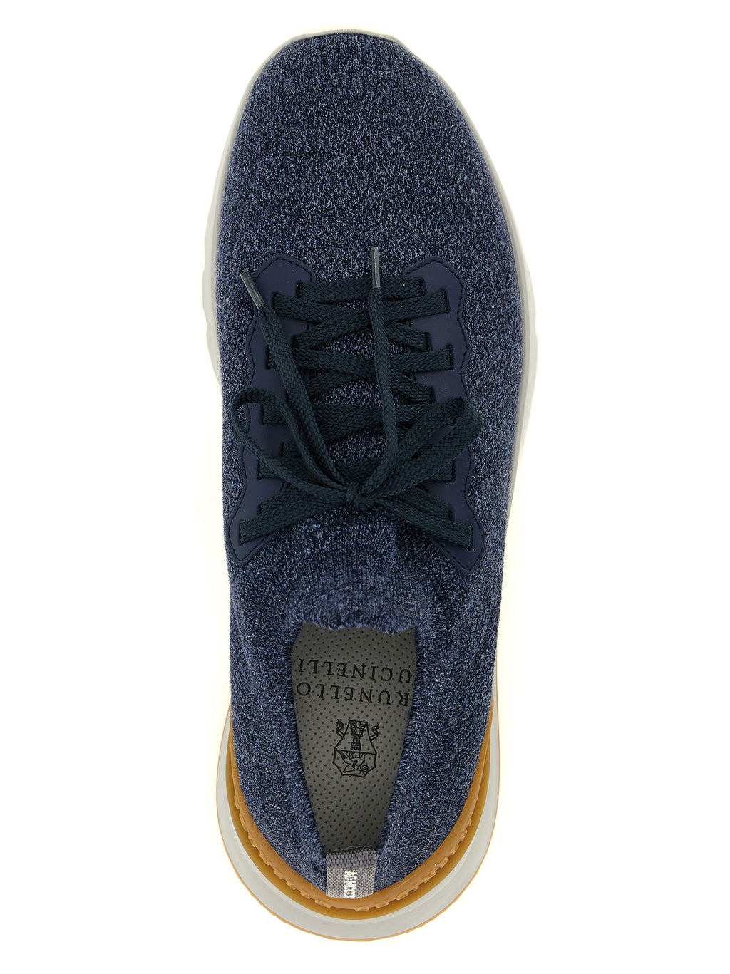 Blaue Woll-Sneaker im Athletic-Stil
