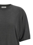 Grauer Kaschmir-Strickjacke