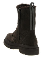 Braune Schnürstiefel aus Kalbsleder