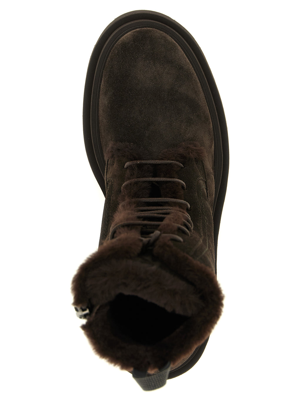 Braune Schnürstiefel aus Kalbsleder
