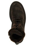 Braune Schnürstiefel aus Kalbsleder