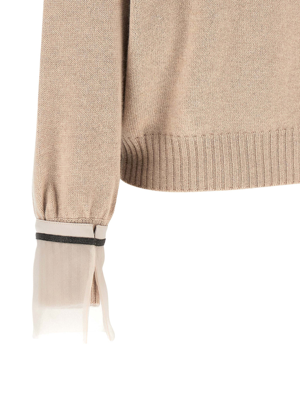 Beige Cashmere Cardigan