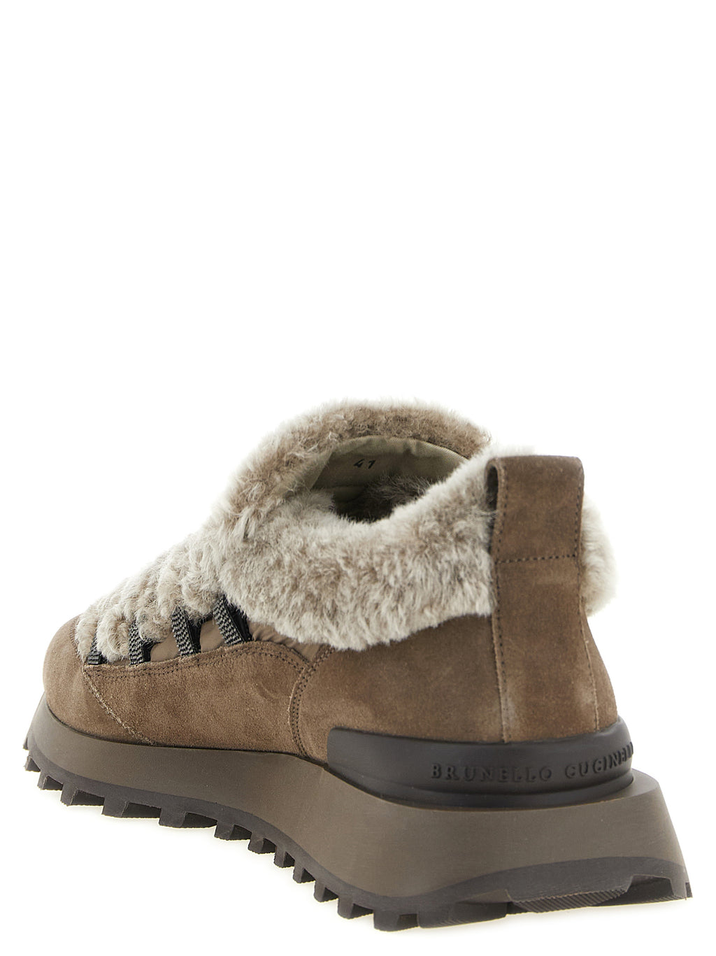 Braune Kalbsleder Chunky Sneaker