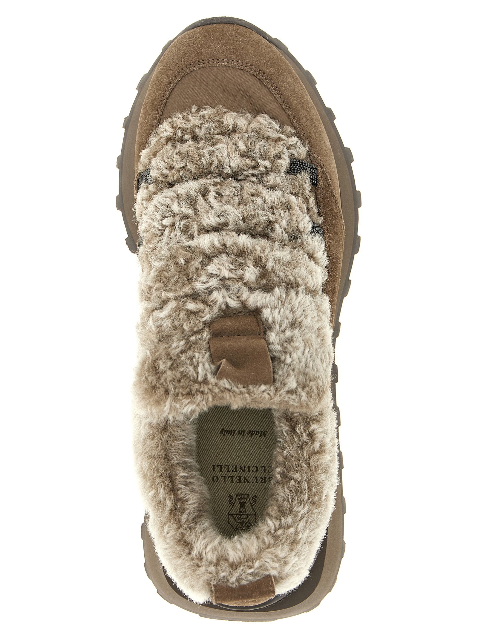 Braune Kalbsleder Chunky Sneaker