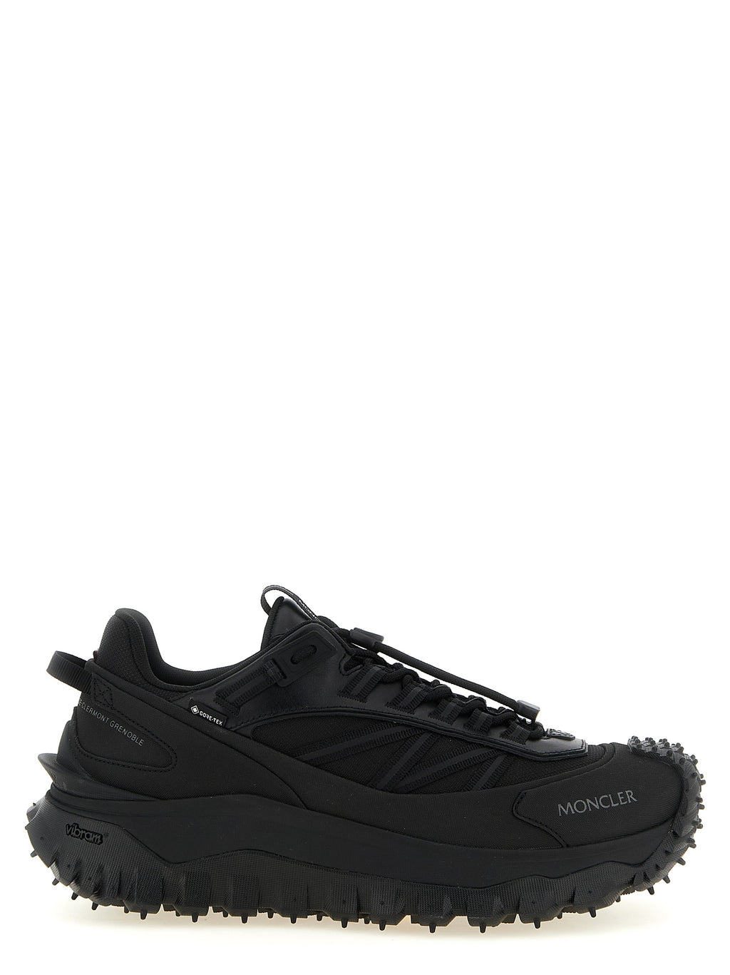 Schwarze Leder-Sneaker im Athletic-Stil
