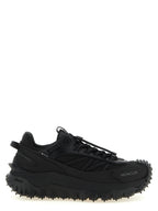 Schwarze Leder-Sneaker im Athletic-Stil