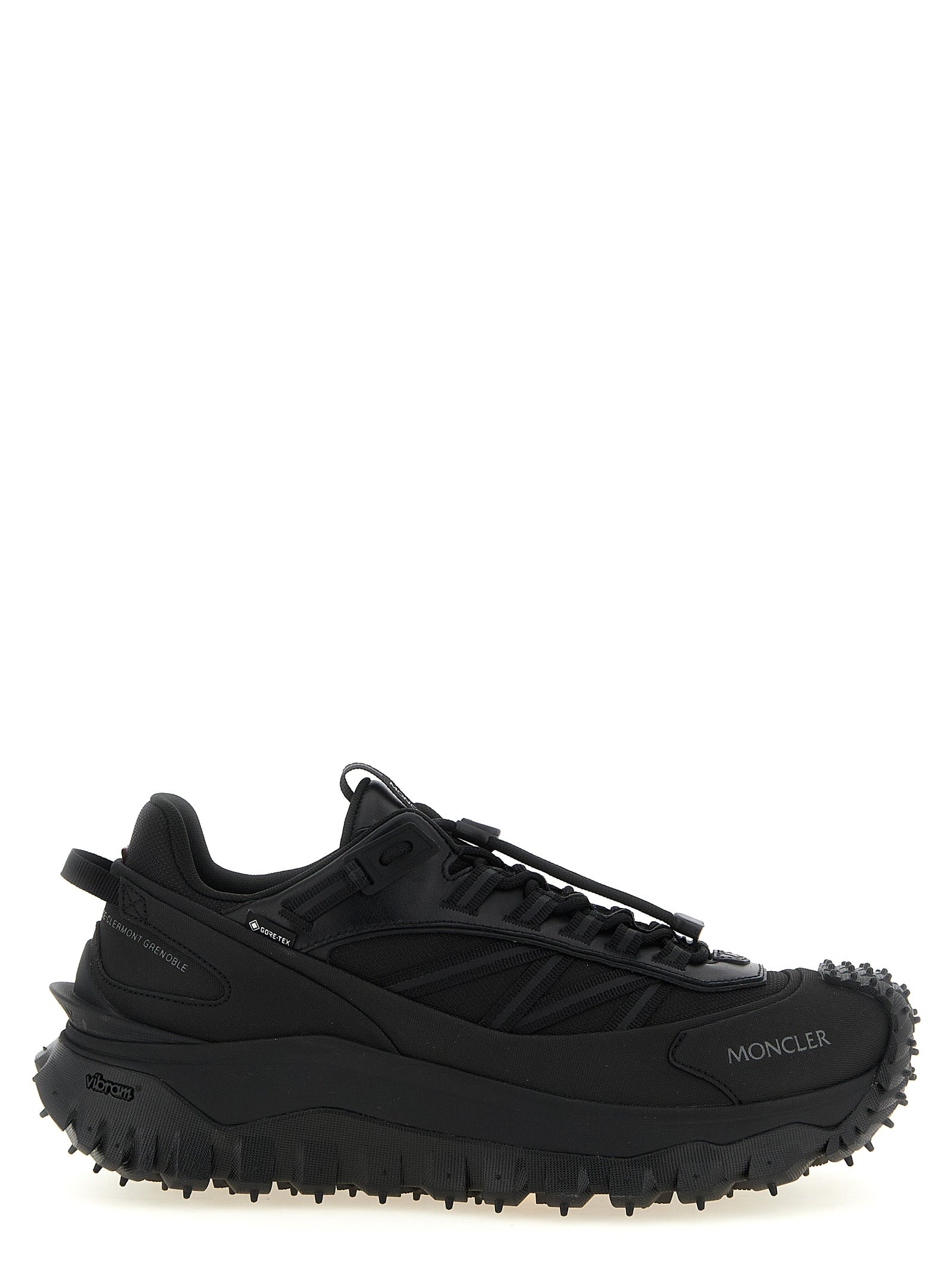 Schwarze Leder-Sneaker im Athletic-Stil