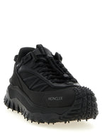 Schwarze Leder-Sneaker im Athletic-Stil