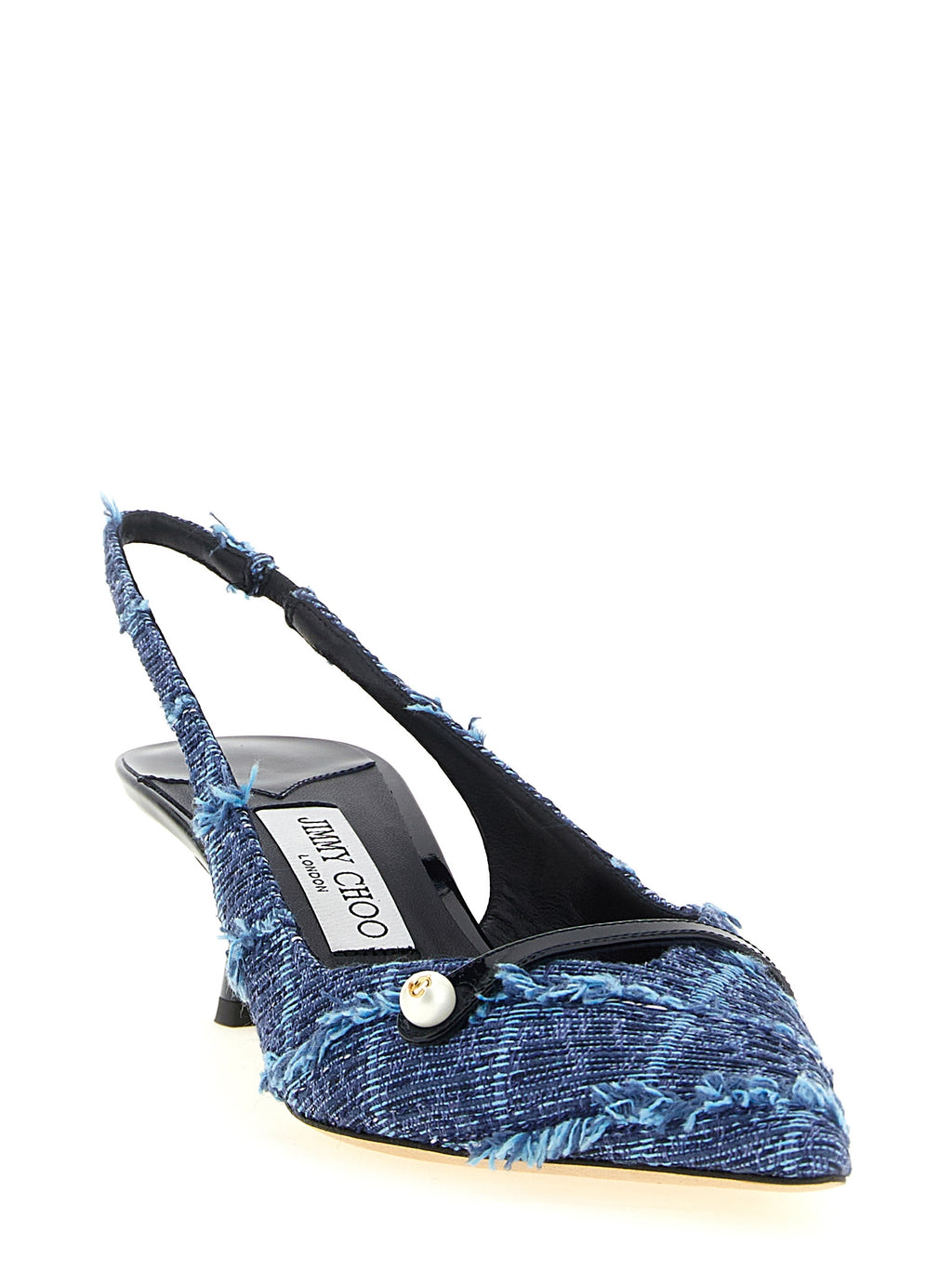 Mehrfarbige Tencel Pumps mit mittlerem Absatz