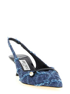 Mehrfarbige Tencel Pumps mit mittlerem Absatz