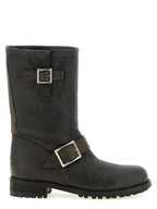 Schwarze Leder-Stiefeletten