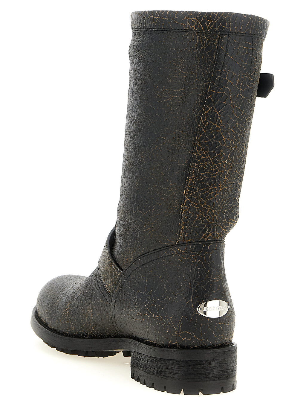 Schwarze Leder-Stiefeletten
