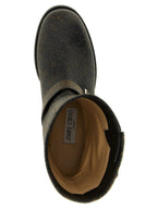 Schwarze Leder-Stiefeletten