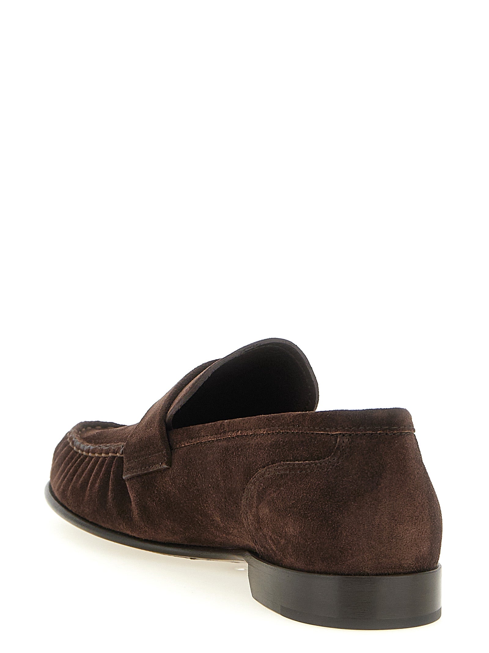 Braune Loafer aus Leder zum Hineinschlüpfen