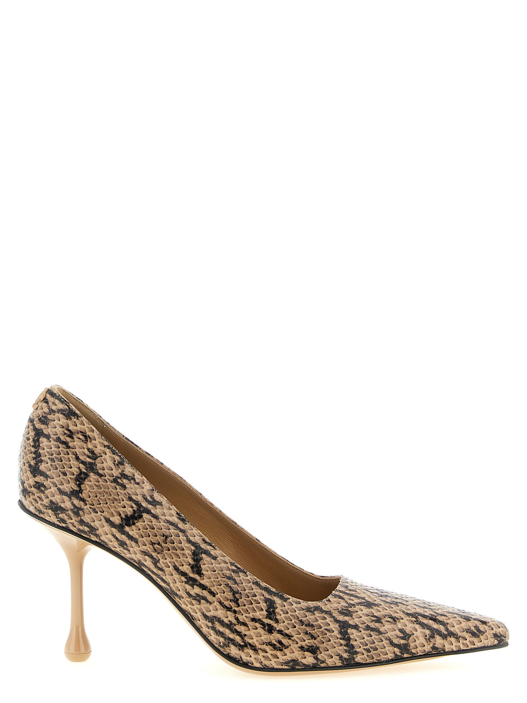 Braune Leder Pumps mit hohem Absatz