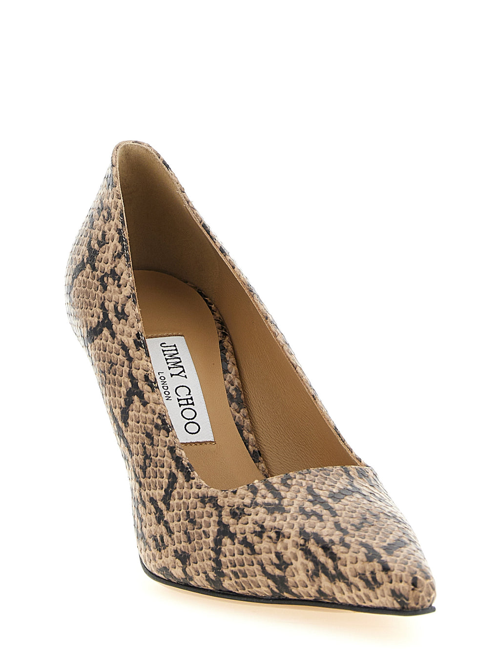 Braune Leder Pumps mit hohem Absatz