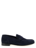 Blaue Loafer aus Leder zum Hineinschlüpfen
