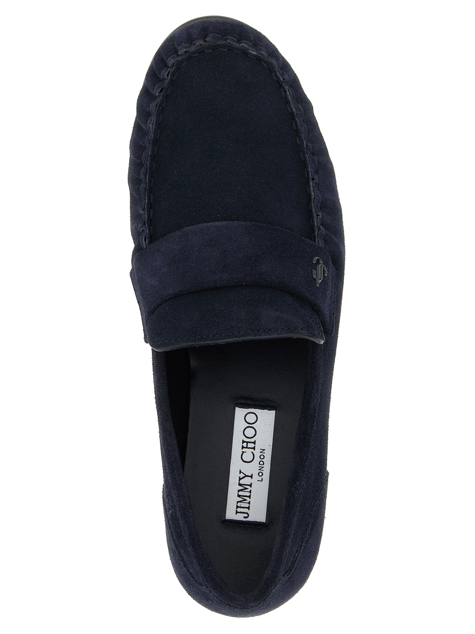 Blaue Loafer aus Leder zum Hineinschlüpfen