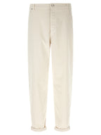 Weiße Baumwolljeans im Relaxed Fit