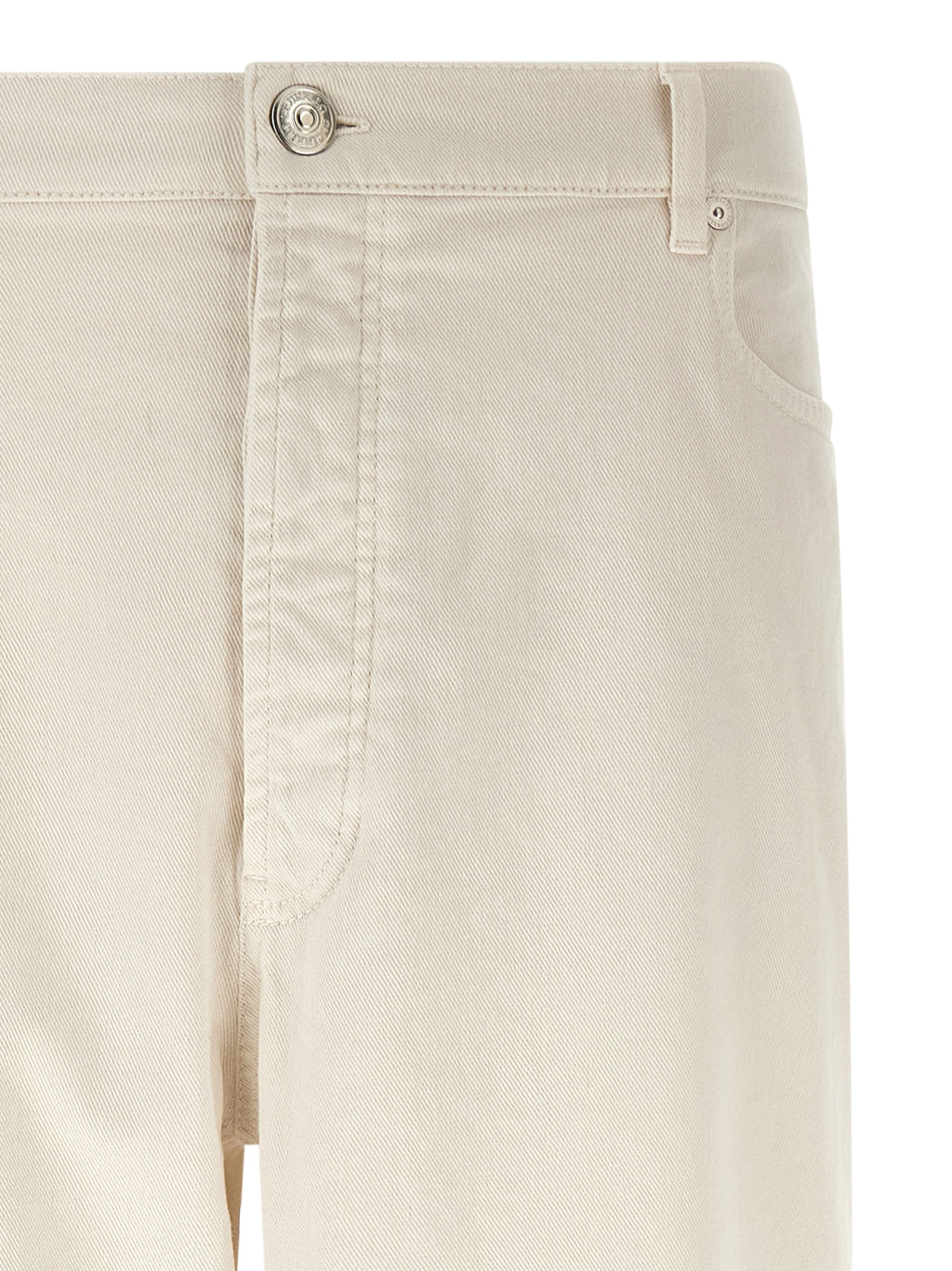 Weiße Baumwolljeans im Relaxed Fit